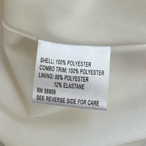 NWT GIANNI BINI | White Wedding Spring Floral Lace Tiered Midi Dress | Size 12 - Picture 12 of 13